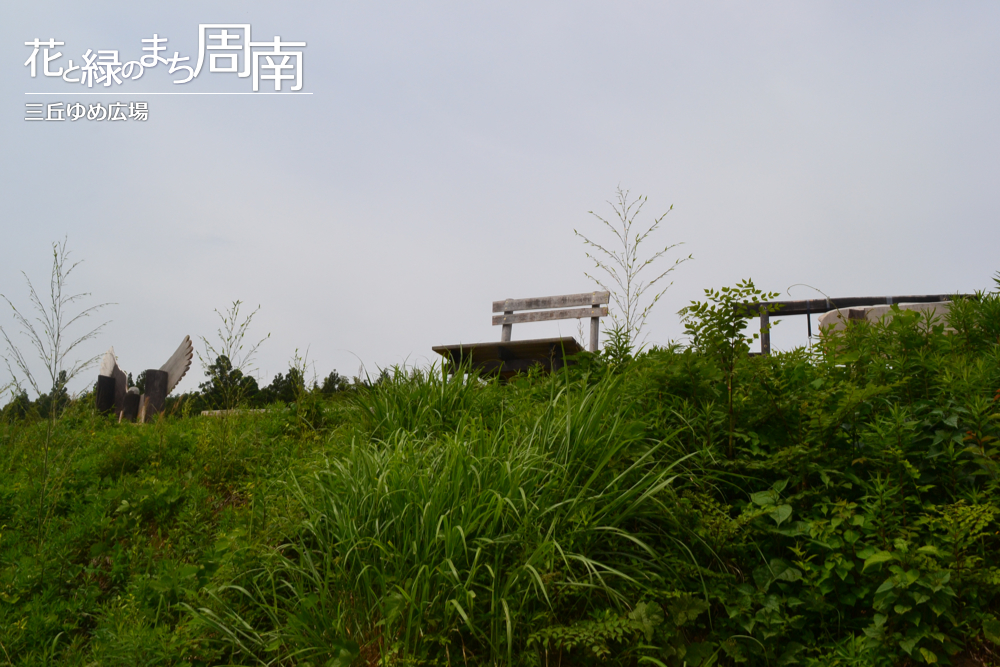 花と緑のまち周南「三丘ゆめ広場」「学びの椅子」遠景